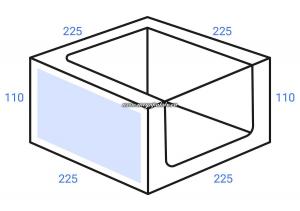 Коробка для торта 22,5х22,5 см, h 11 см, С ОКНОМ, картон белый, 1*50 Арт. КТ 110 