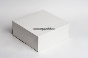Коробка для торта 25,5х25,5 см, h 12 см, картон белый, 1*60, Арт. КТ 120 (м)
