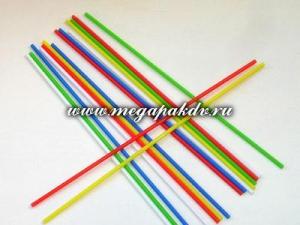 Палочки для сахарной ваты, d 5 мм, L 370 мм, цветные, 1*100 шт (25 уп/кор)